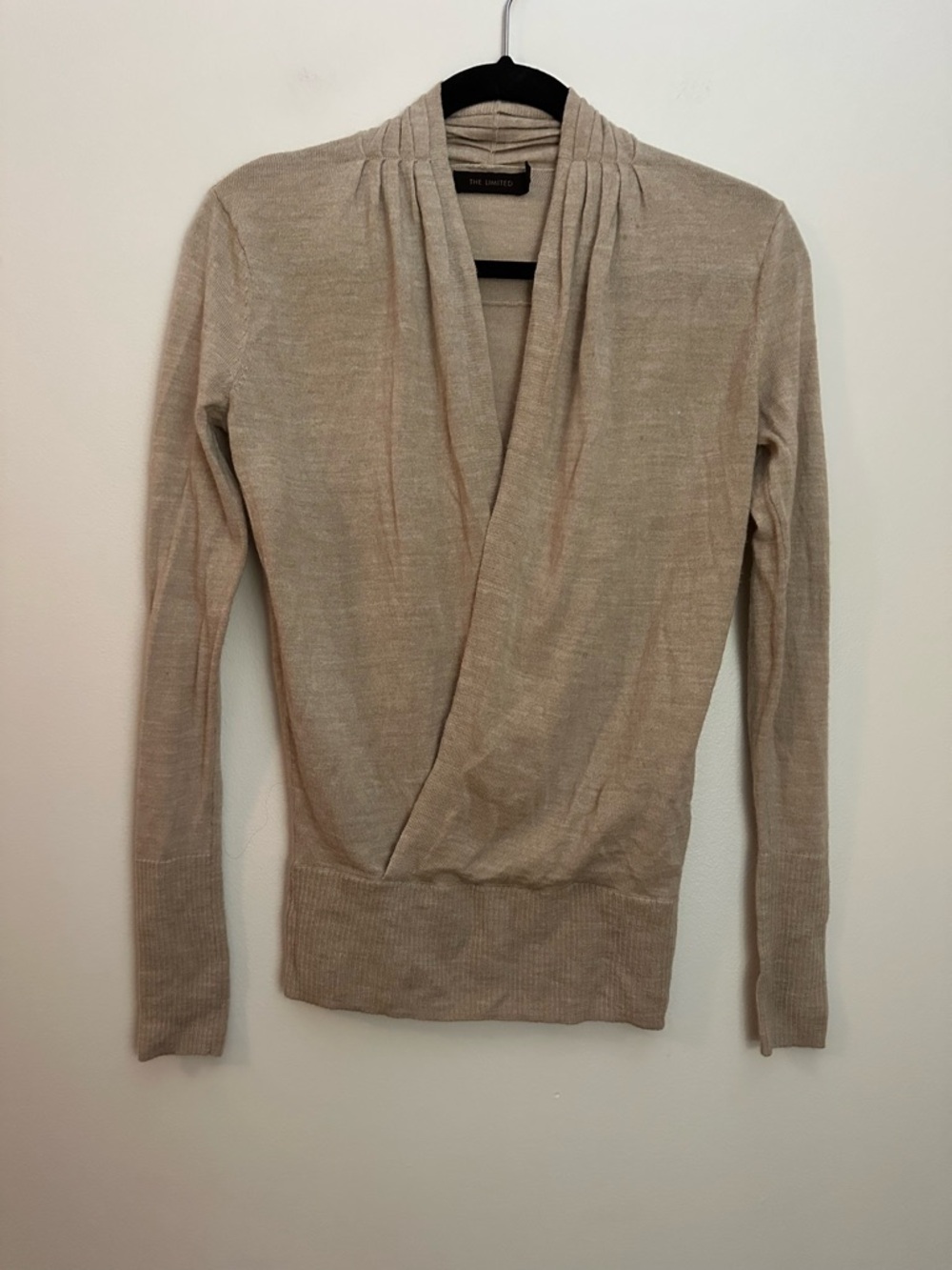 The Limited Wrap Sweater Beige XS EUC